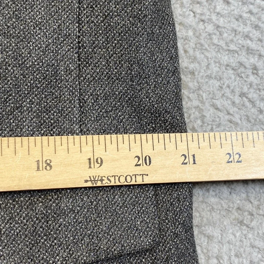 Oscar‎ De La Renta Blazer Mens 43R Gray Lambswool Cashmere Sport Coat Two Button
